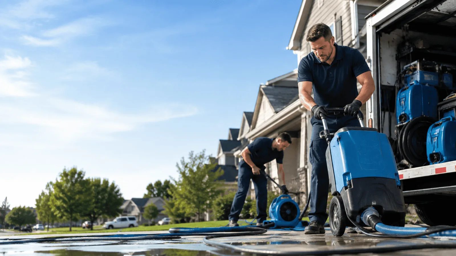 Dehumidification being performed in South Bristol, ME